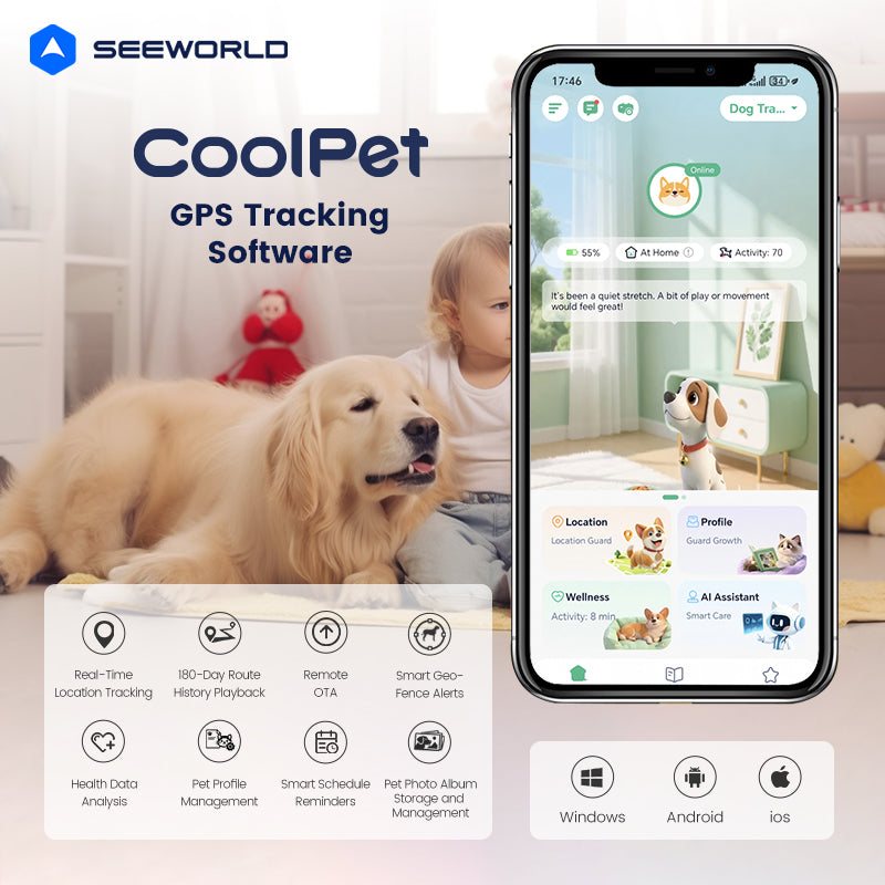 Pet Satellite GPS Tracker - Lifetime App Access